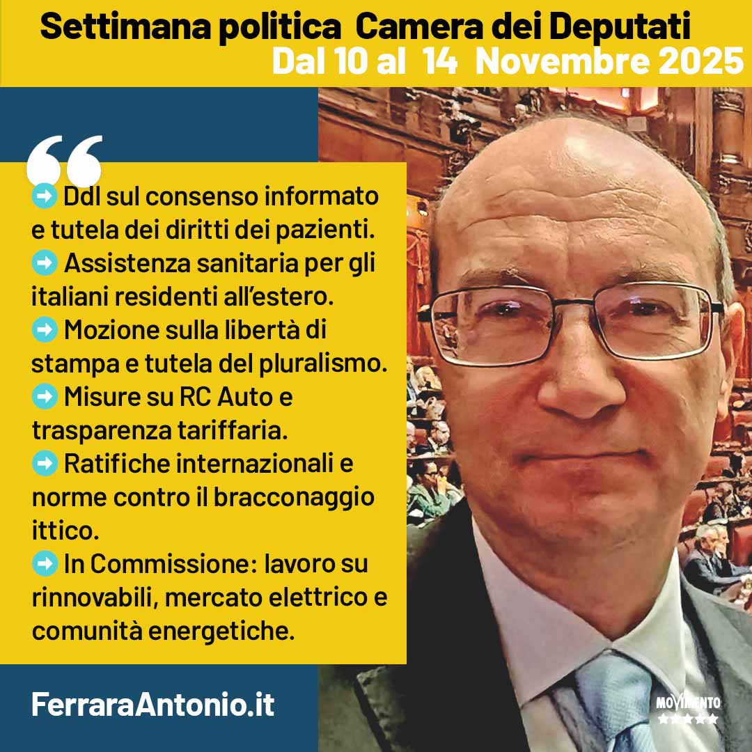 Settimana Politica – Aula  (10 – 14 Novembre 2025) 