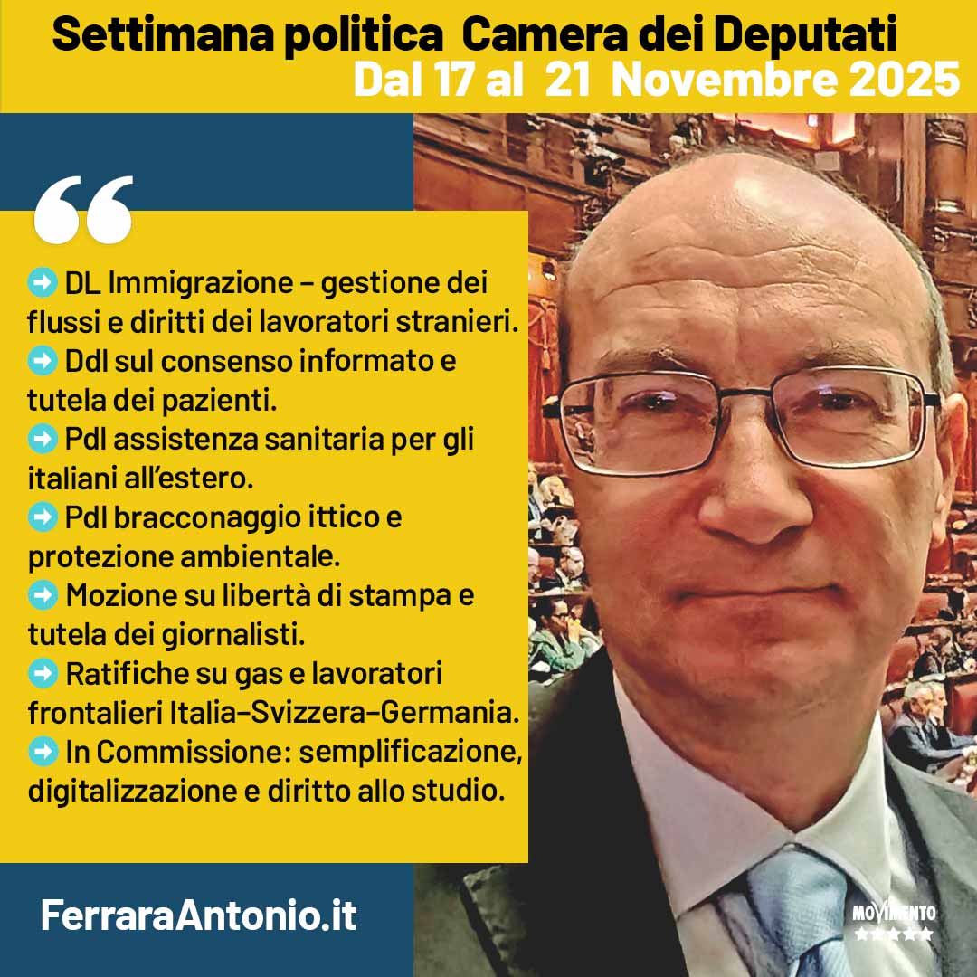 Settimana Politica – Aula  (17 – 21 Novembre 2025)