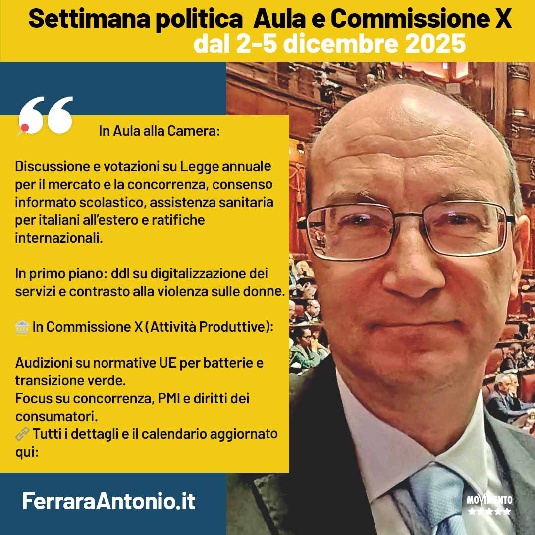 Settimana Politica – 2/5 dicembre 2025