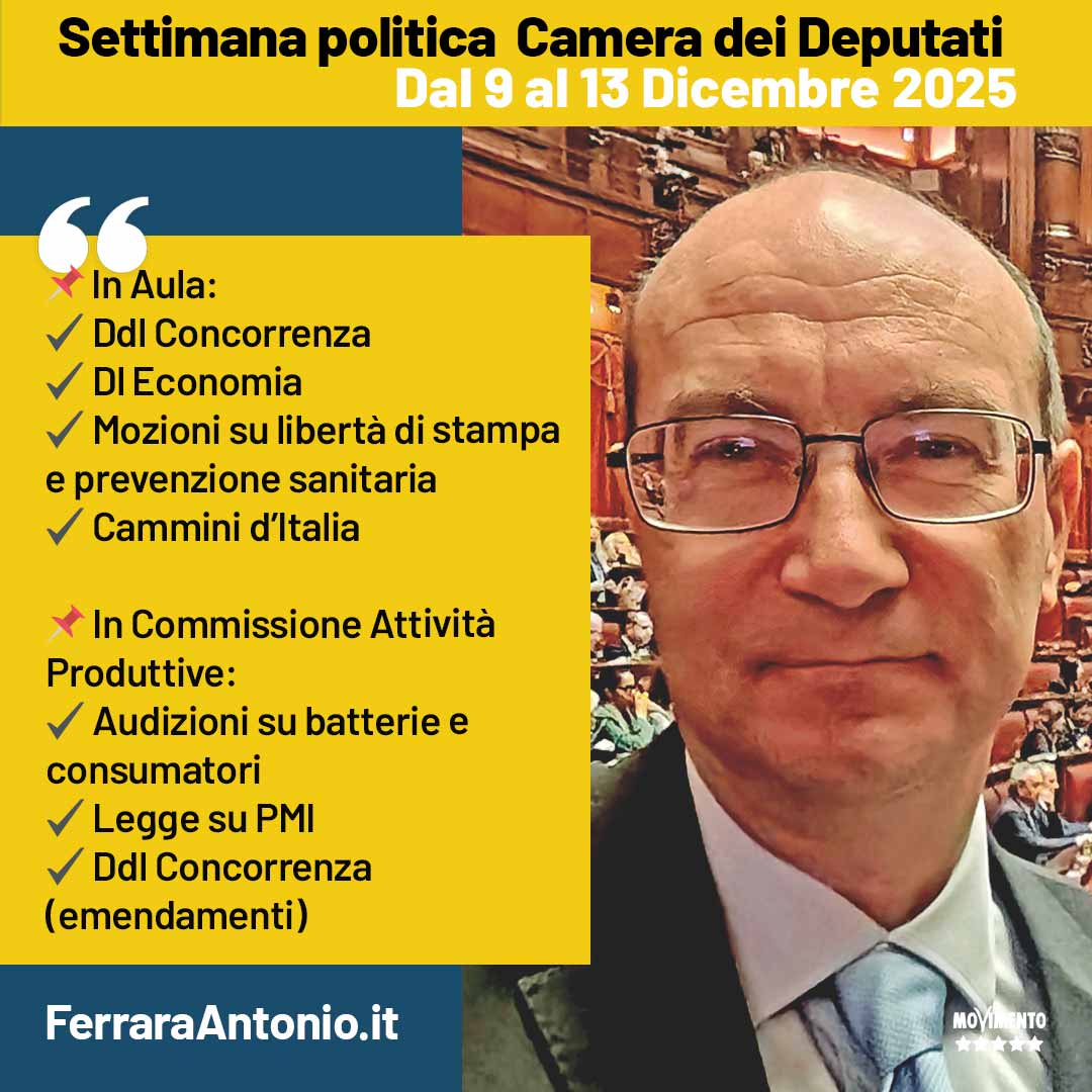 Settimana politica 9 – 13 dicembre 2025