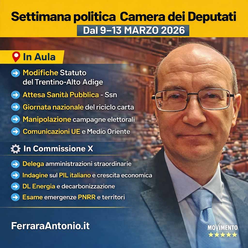 Settimana politica 9 – 12 Marzo 2026