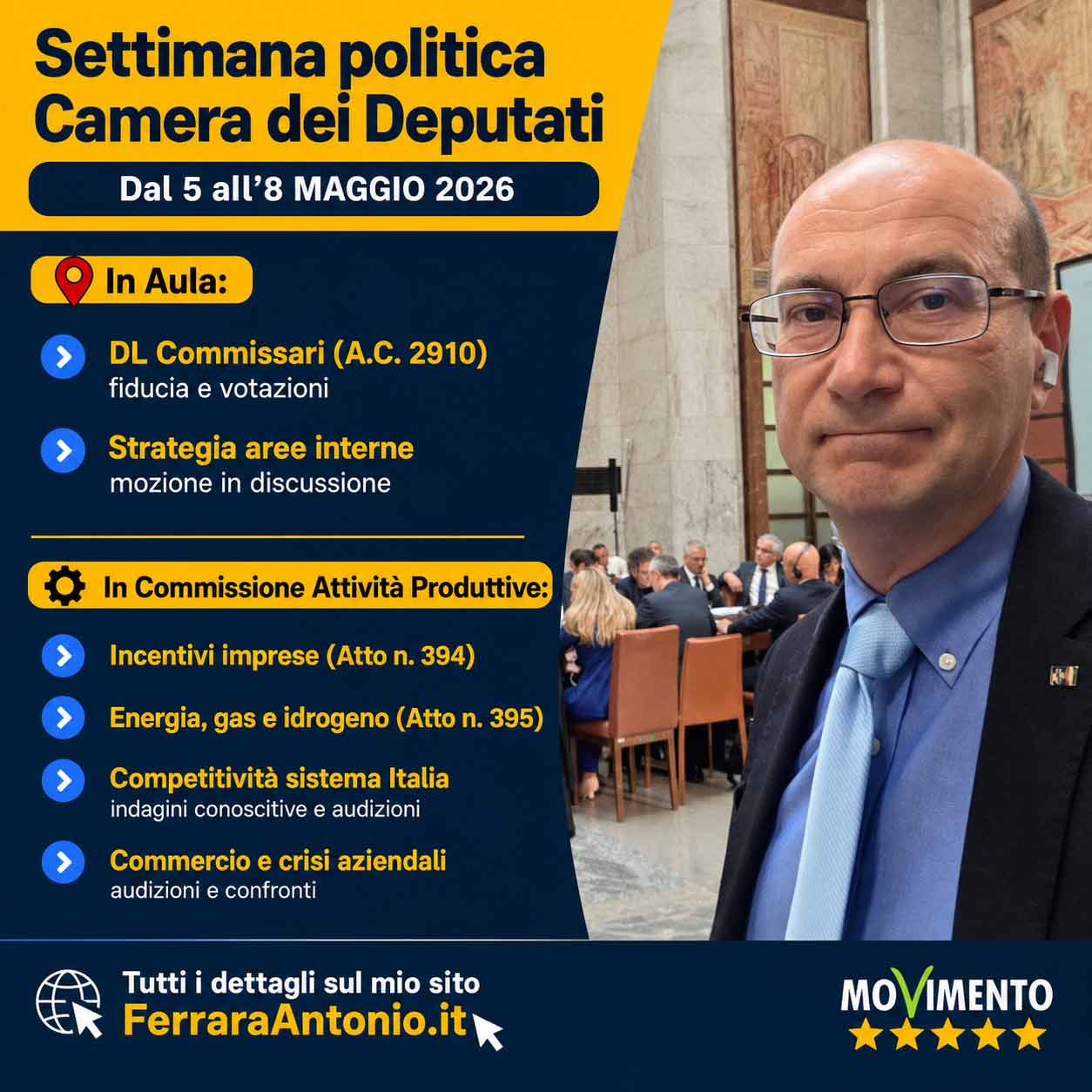 Settimana politica | 5–8 maggio 2026