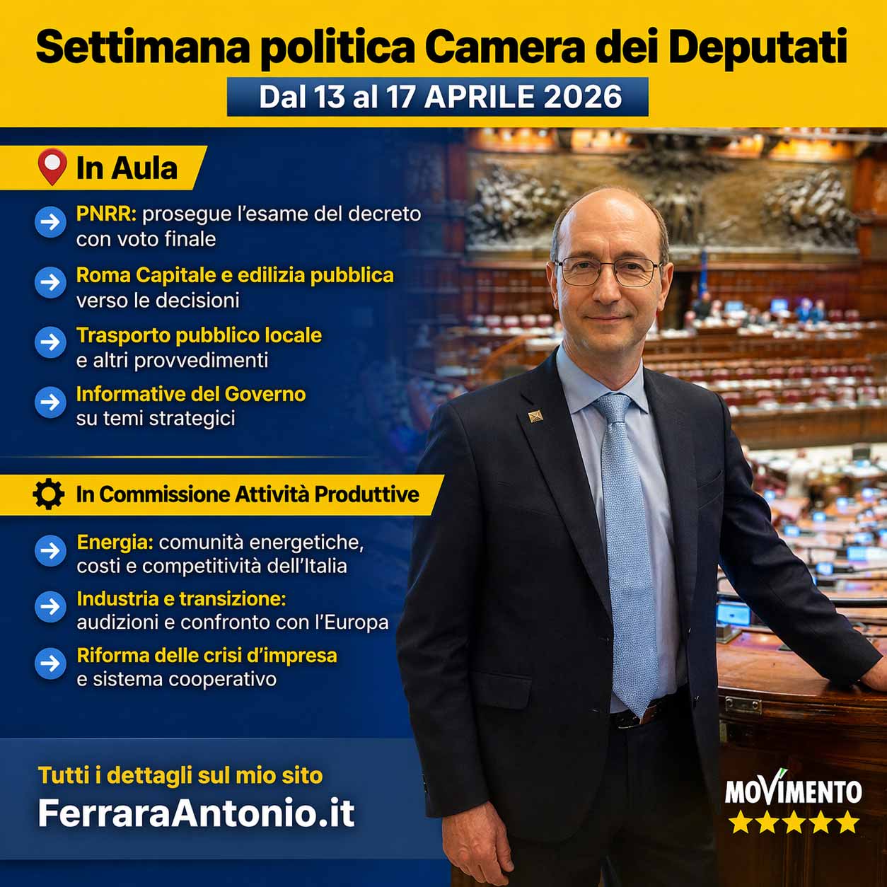 Settimana politica 13 - 17 Aprile   2026