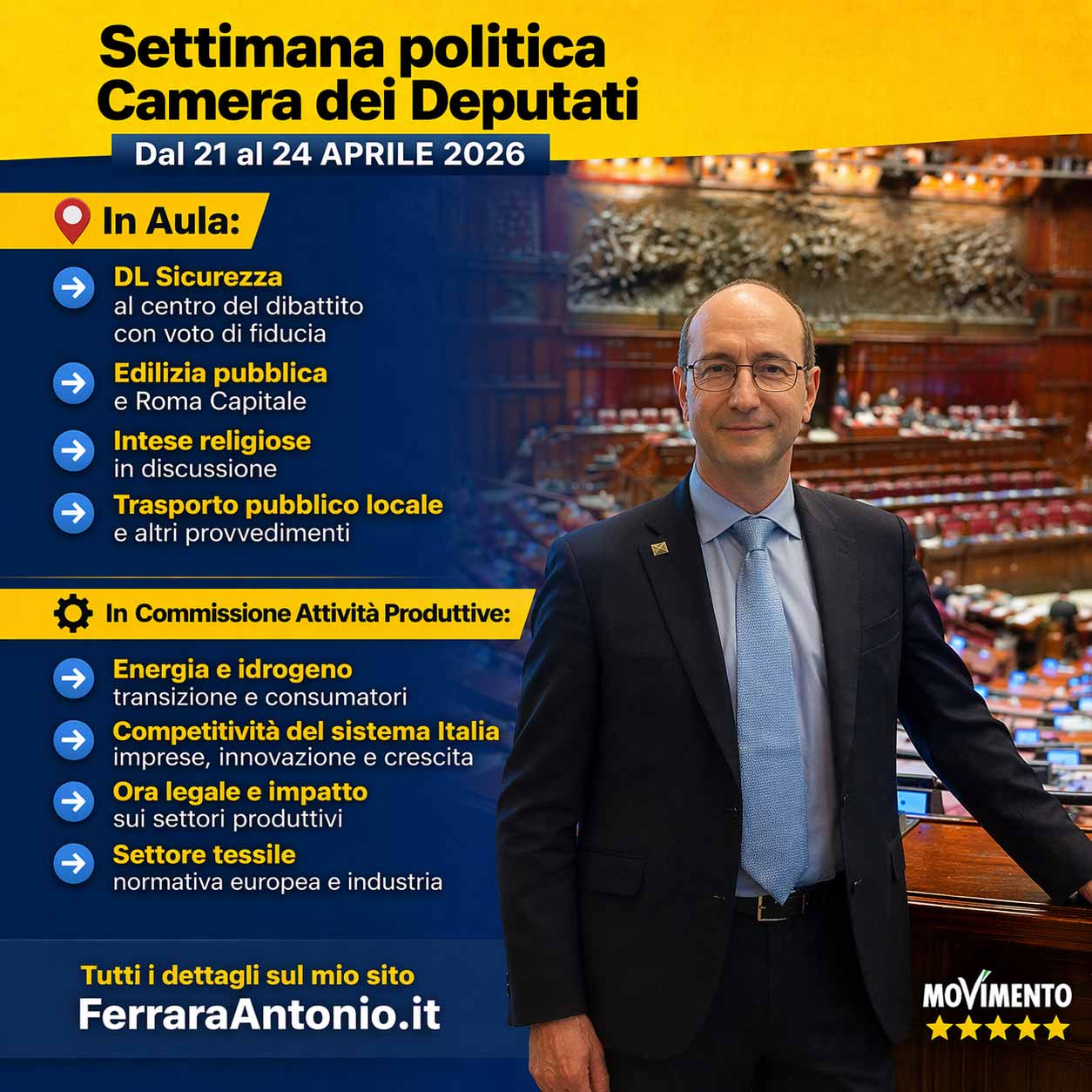 Settimana politica  21-24  aprile 2026