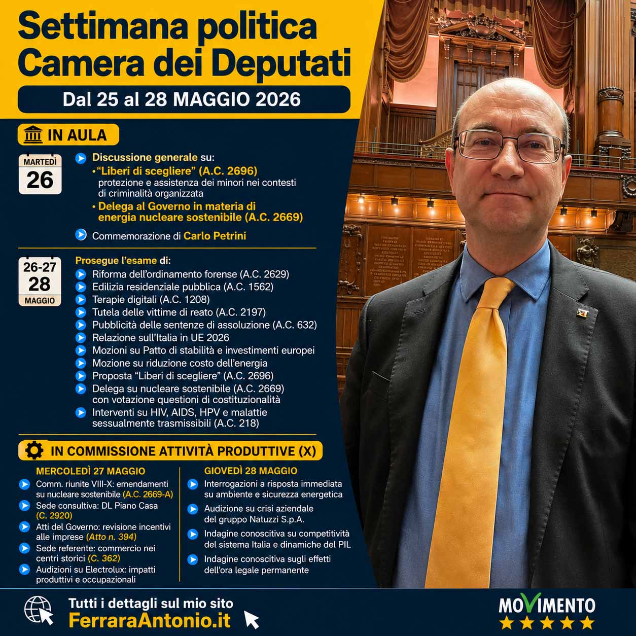 Settimana politica | 25–28 maggio 2026